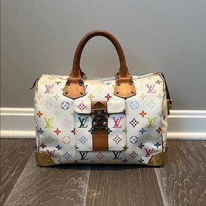 Louis Vuitton White Multicolor Satchel
